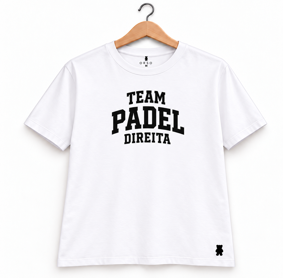 TEAM PADEL DIREITA — Frente — Masculina · Branco