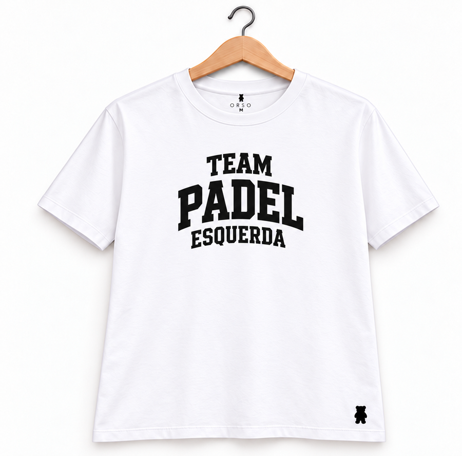 TEAM PADEL ESQUERDA — Frente — Masculina · Branco
