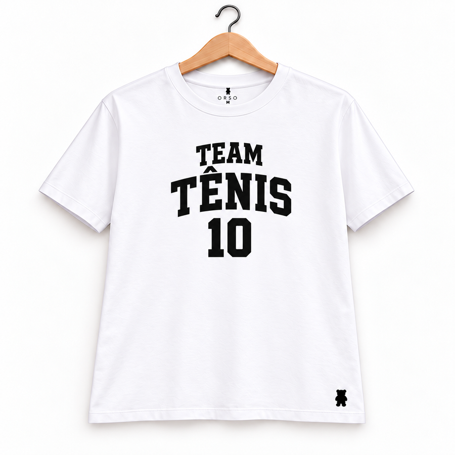 TEAM TÊNIS 10 — Frente — Masculina · Branco