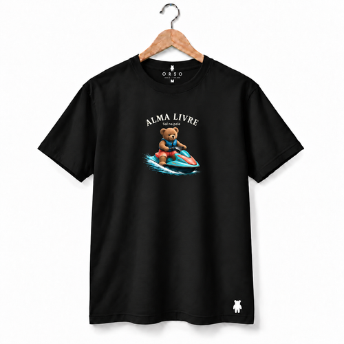ALMA LIVRE — masculina preta — frente