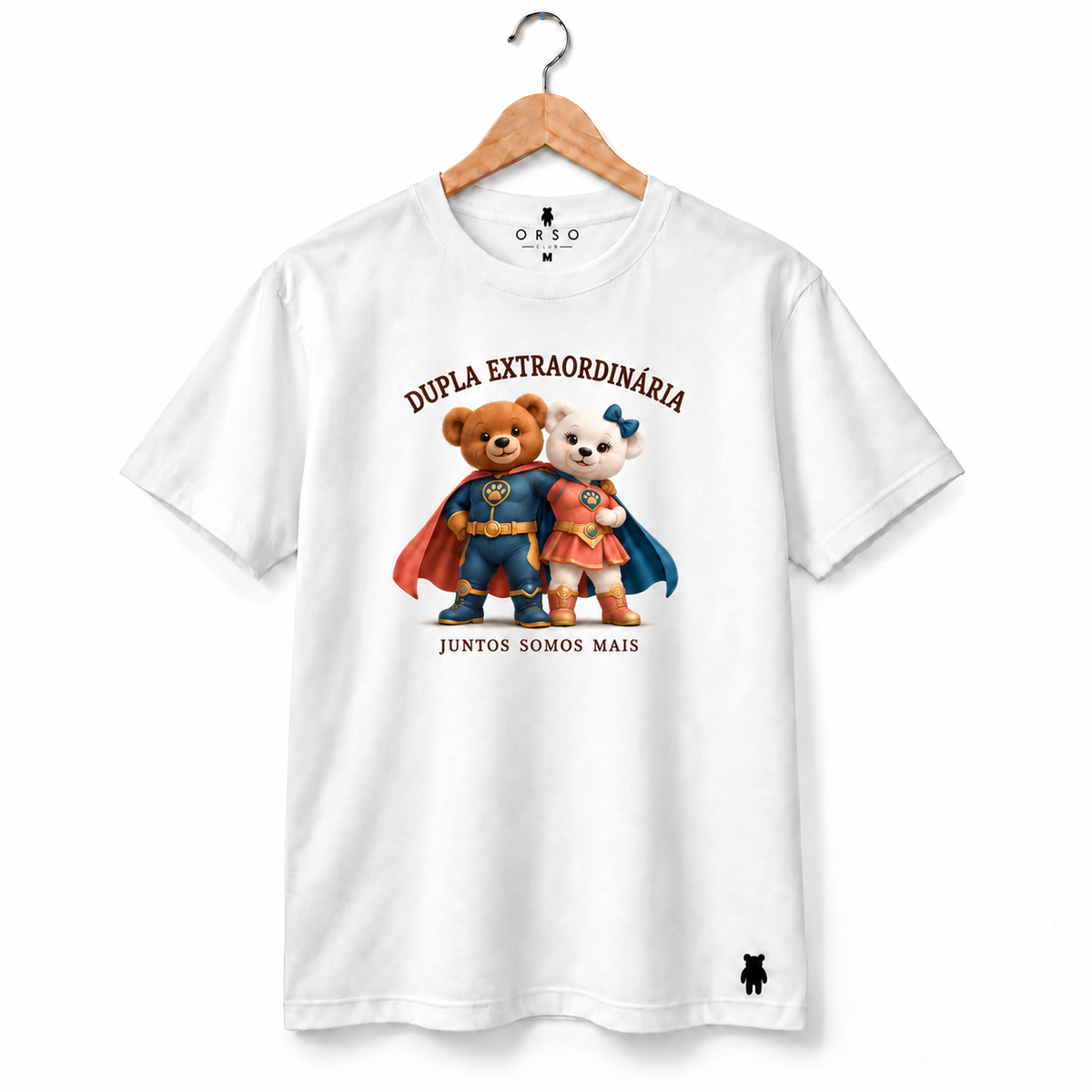 Dupla Extraordinária — Urso + Ursa — masculina branca — frente