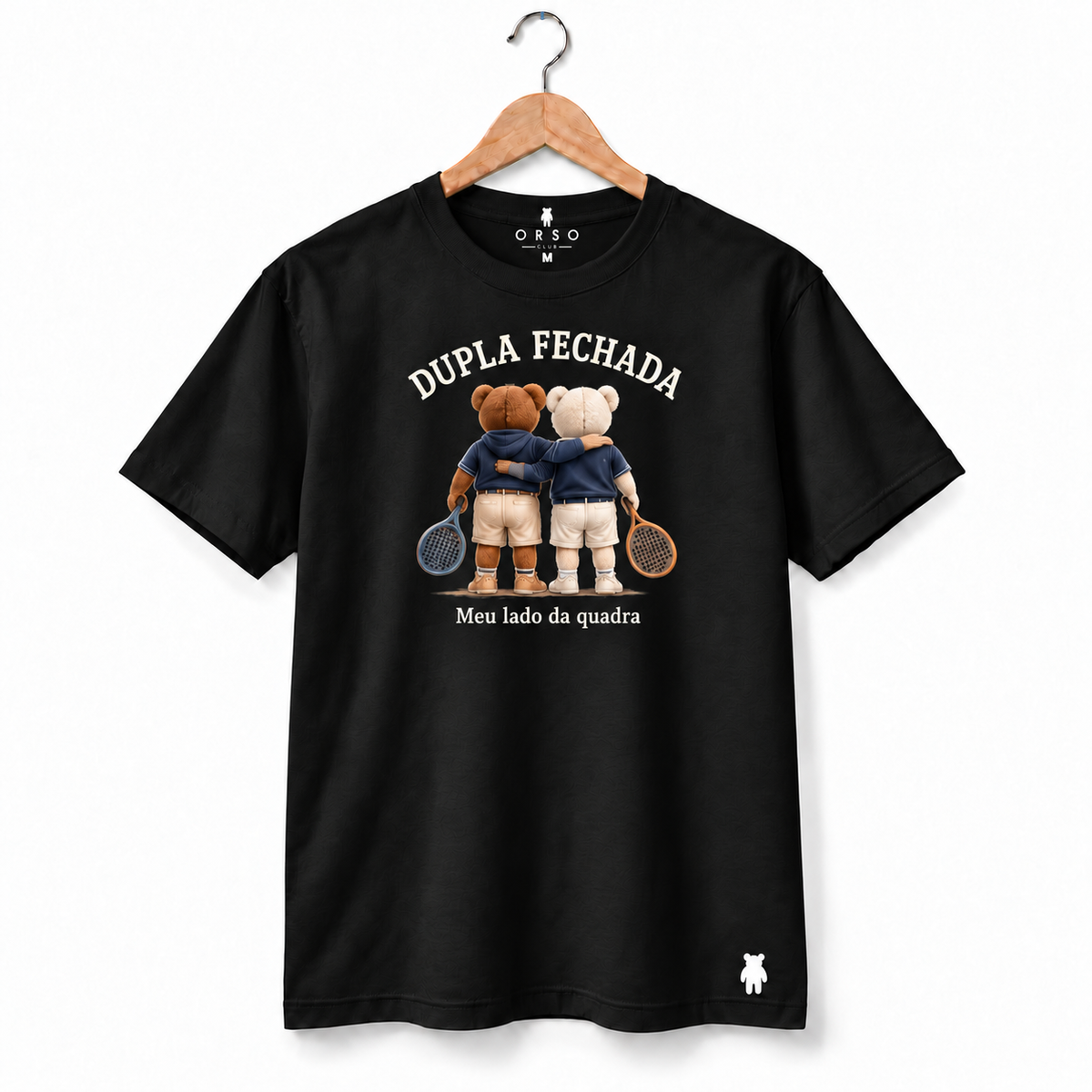Dupla Fechada — masculina preta — frente