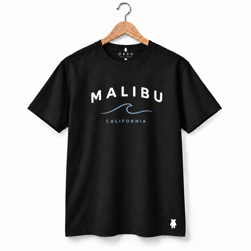 MALIBU — masculina preta — frente