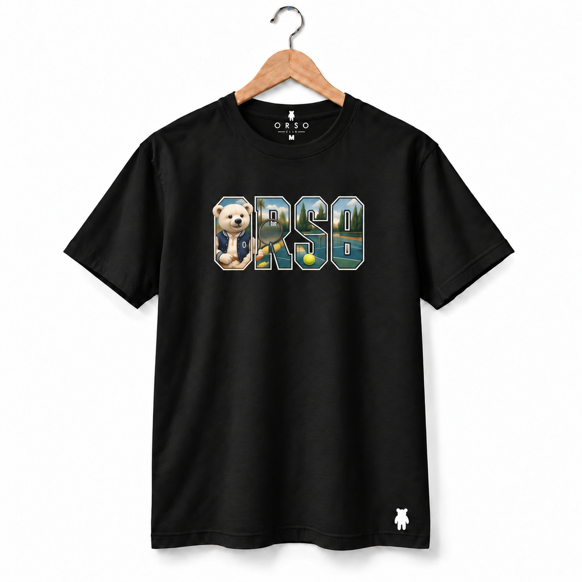 Orso Letras Tênis — masculina preta — frente