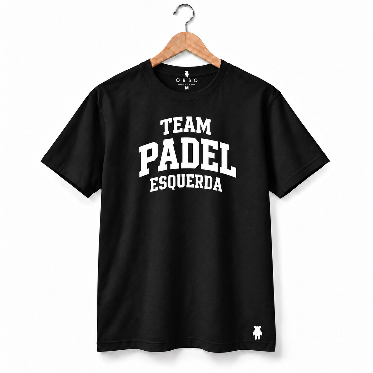 TEAM PADEL ESQUERDA — masculina preto — frente