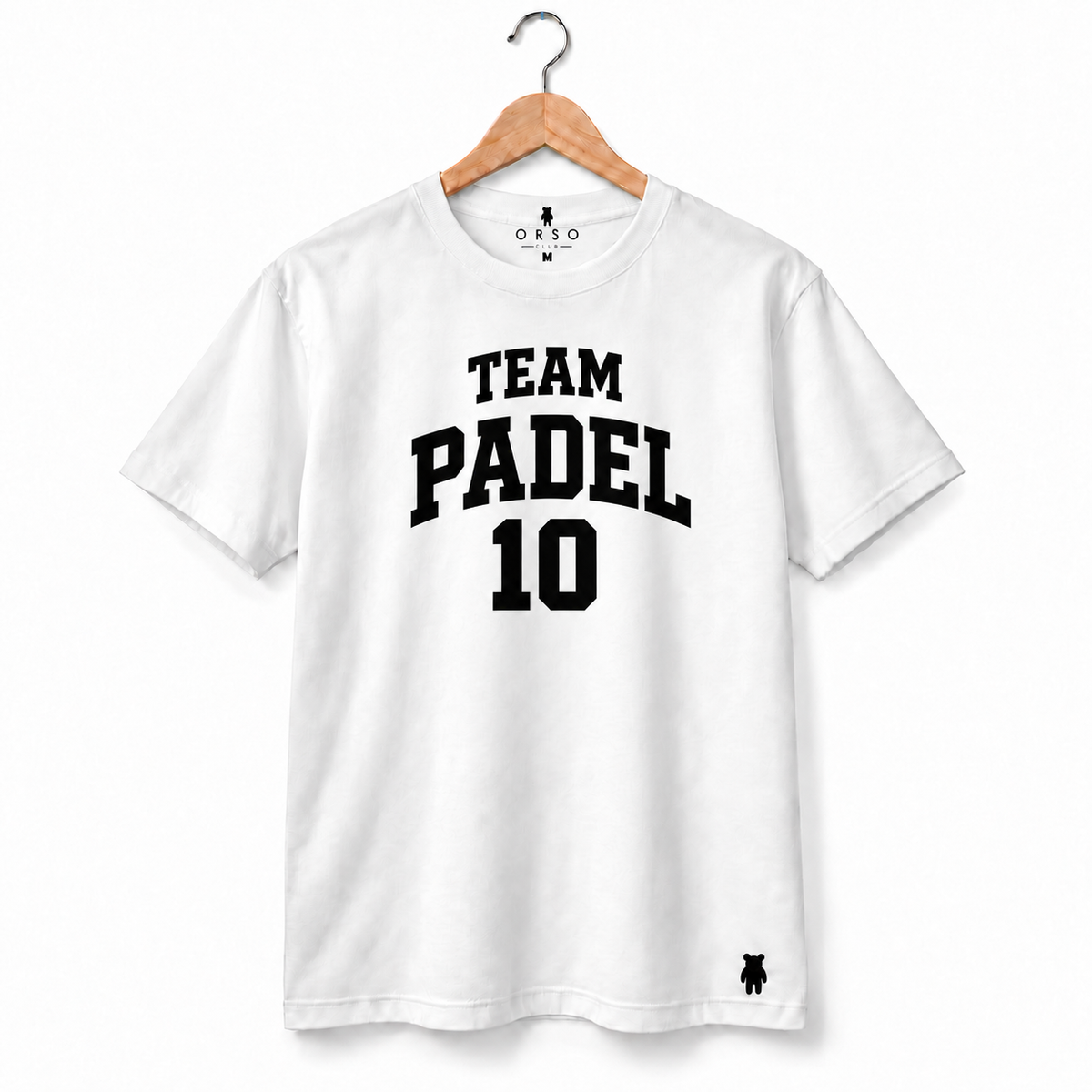 TEAM PADEL 10 — masculina branco — frente