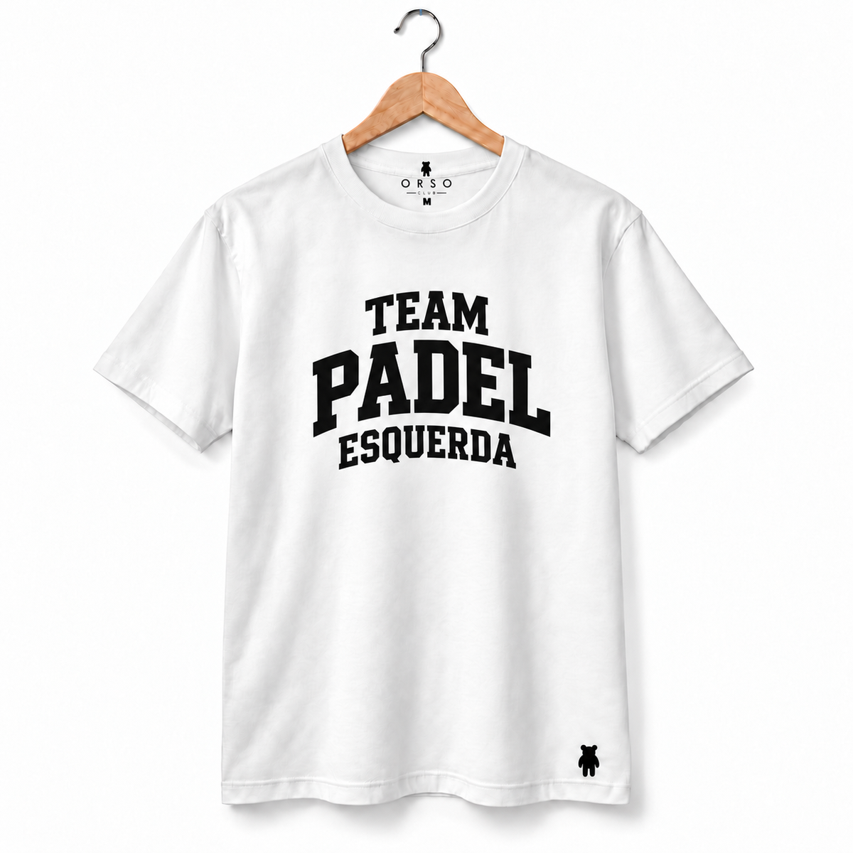 TEAM PADEL ESQUERDA — masculina branco — frente