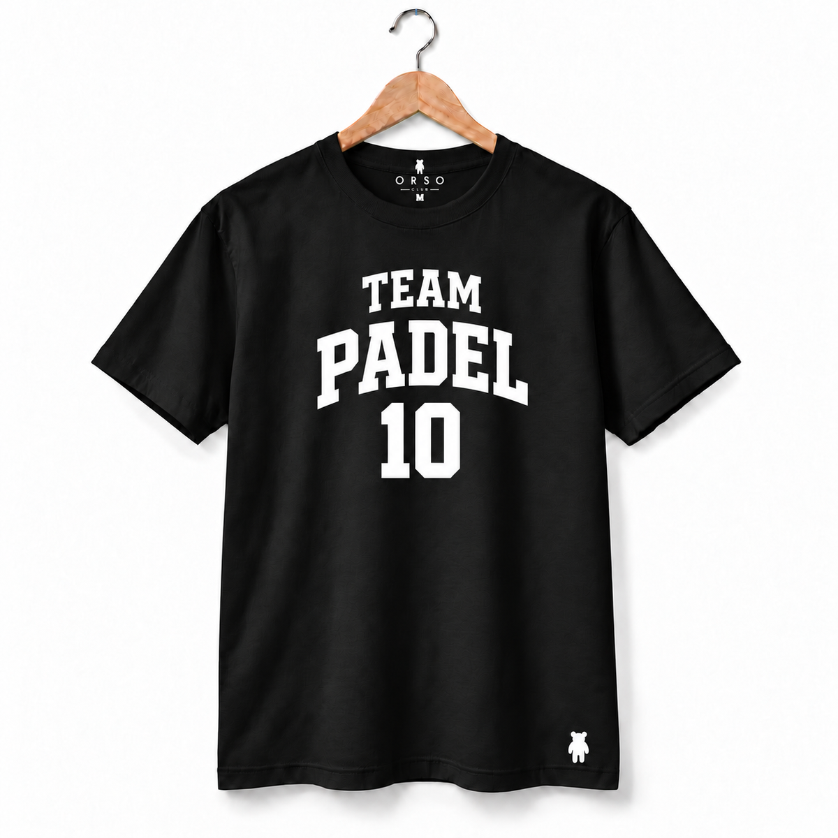TEAM PADEL 10 — masculina preto — frente