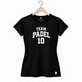 TEAM PADEL 10 — Frente — Feminina · Preto