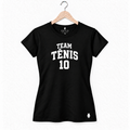 TEAM TÊNIS 10 — Frente — Feminina · Preto